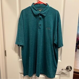 Greg Norman Golf Polo Shirt Mens 3XL XXXL Performance Blue Green Play Dr…